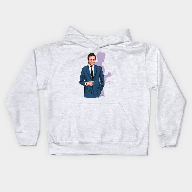 Hugh Jackman - An illustration by Paul Cemmick Kids Hoodie by PLAYDIGITAL2020